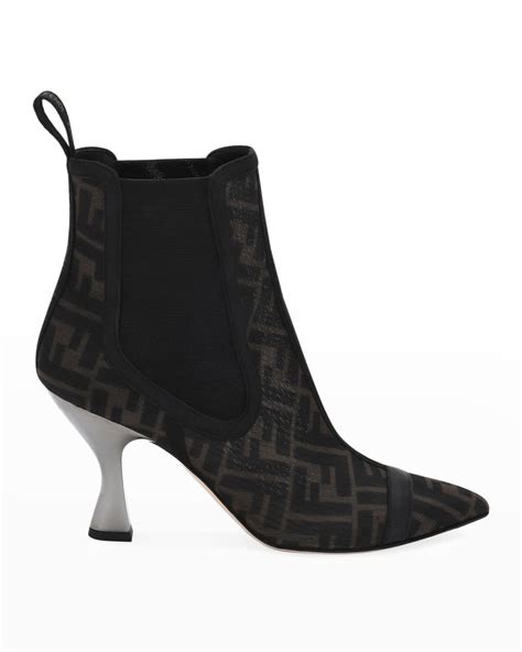 fendi ff mesh gored booties|Boots & Booties .